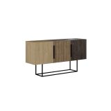 Buffet Moderno de 2 Puertas Color Natural -Nogal