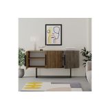 Buffet Moderno de 2 Puertas Color Natural -Nogal