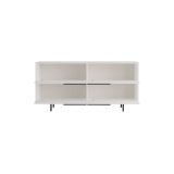 Buffet de Melamina en Color Blanco-Negro, Gran Resistencia