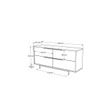 Buffet de Melamina en Color Blanco-Negro, Gran Resistencia