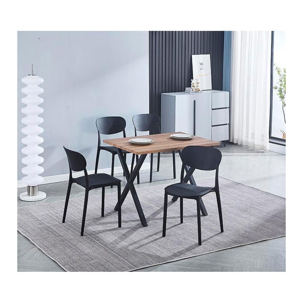 Pack 5 Sillas Cocina Color Negro de plastico Polipropileno