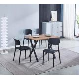 Pack 5 Sillas Cocina Color Negro de plastico Polipropileno