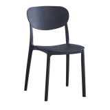 Pack 5 Sillas Cocina Color Negro de plastico Polipropileno
