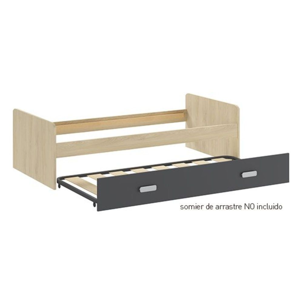 Cama Nido de Melamina Color Puccini Grafito