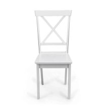 Pack de 2 Sillas de Madera Lacada en Blanco Mate, Diseño Moderno y Elegante, Medidas 42,5x53,94 cm