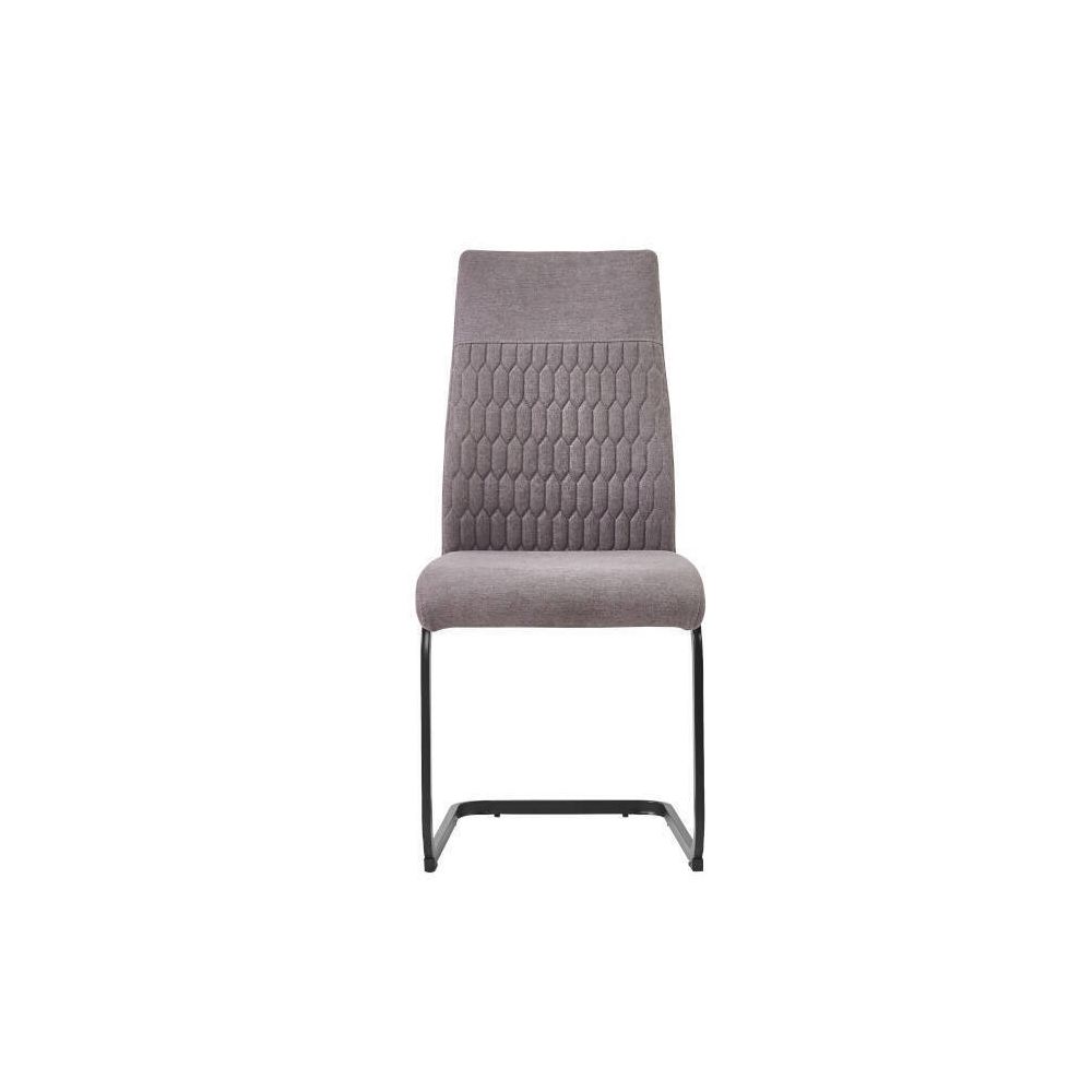 Pack de 4 Sillas de Madera con Relleno de Espuma, Tapizadas en Tela Gris, 44x60x99 cm