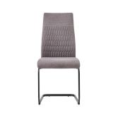 Pack de 4 Sillas de Madera con Relleno de Espuma, Tapizadas en Tela Gris, 44x60x99 cm