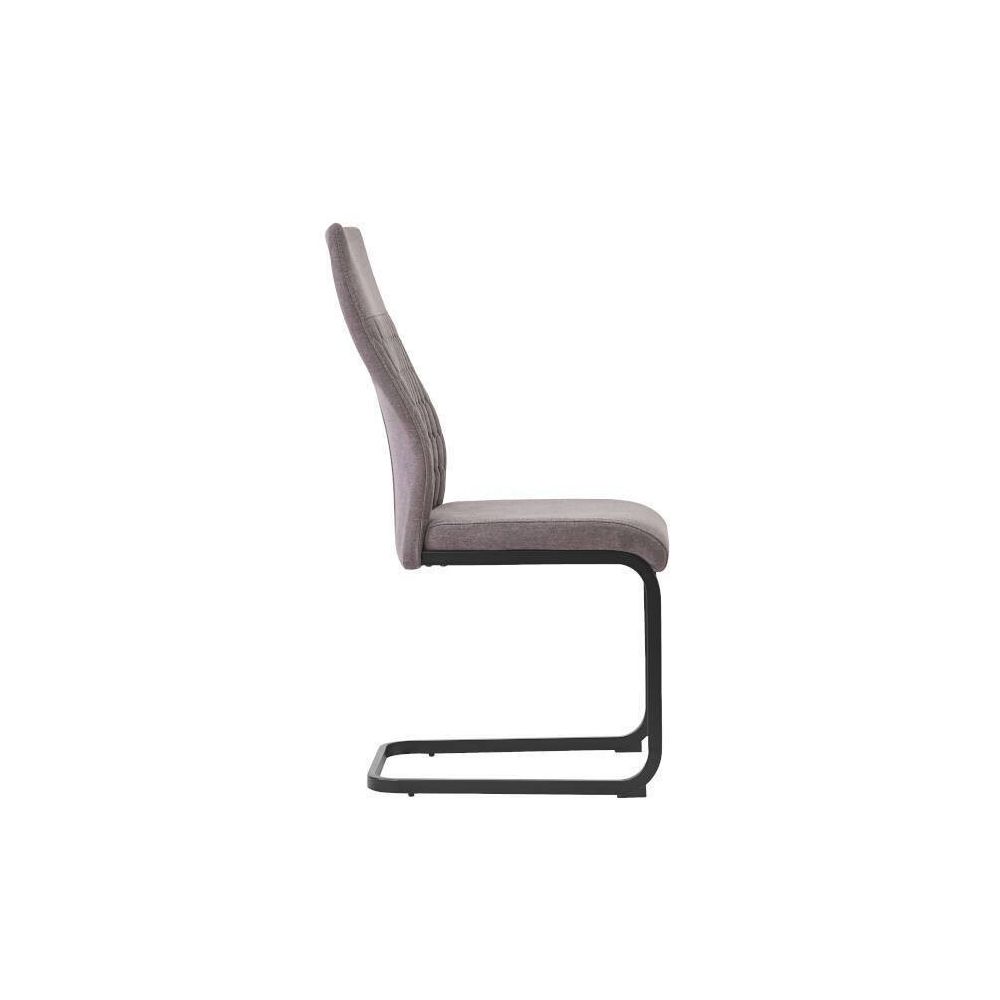 Pack de 4 Sillas de Madera con Relleno de Espuma, Tapizadas en Tela Gris, 44x60x99 cm