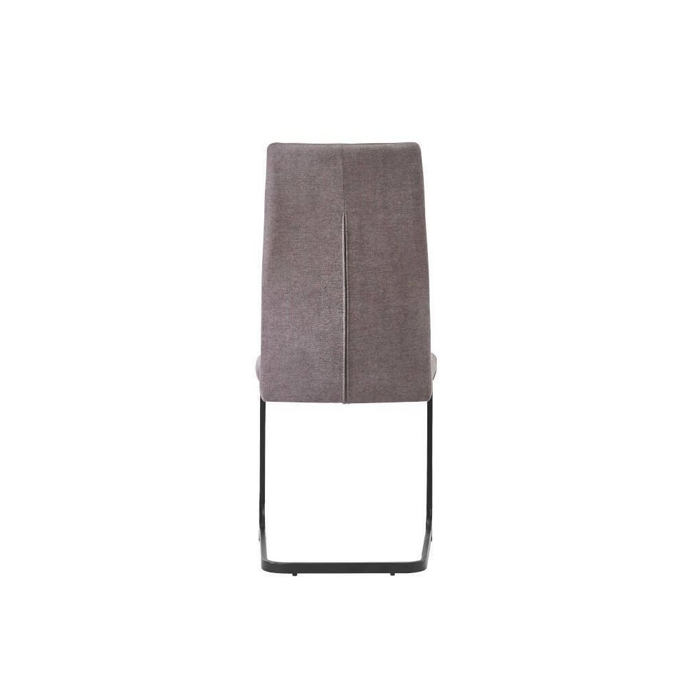 Pack de 4 Sillas de Madera con Relleno de Espuma, Tapizadas en Tela Gris, 44x60x99 cm