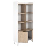 Estantería Decorativa, Librería, Separador Ambientes, Acabado en Roble, 80x171x33,5 cm