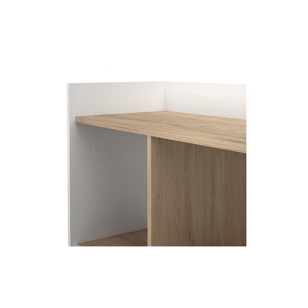 Estantería Decorativa, Librería, Separador Ambientes, Acabado en Roble, 80x171x33,5 cm
