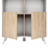 Estantería Decorativa, Librería, Separador Ambientes, Acabado en Roble, 80x171x33,5 cm