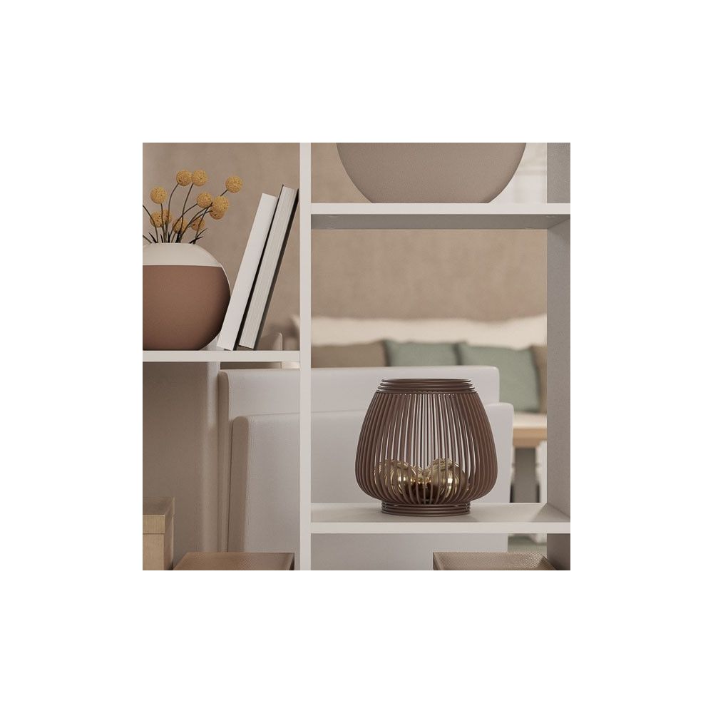 Estantería Alta Salón, Librería, Color Blanco, 180 cm (Alto)